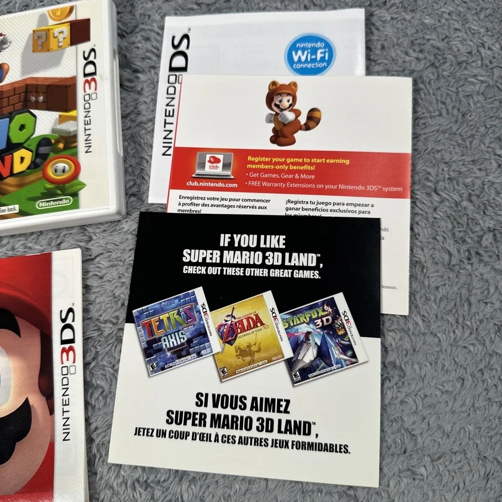 Super Mario 3D Land (3DS, 2011) Complete In Box With Manual Inserts CIB